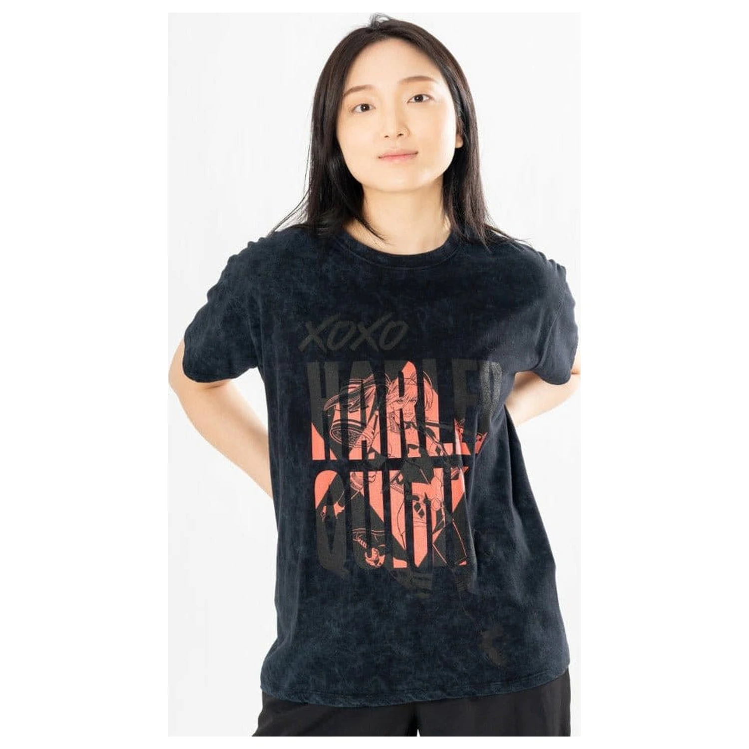 DC Comics tričko Harley Quinn Acid Wash Xoxo fotografii produktu
