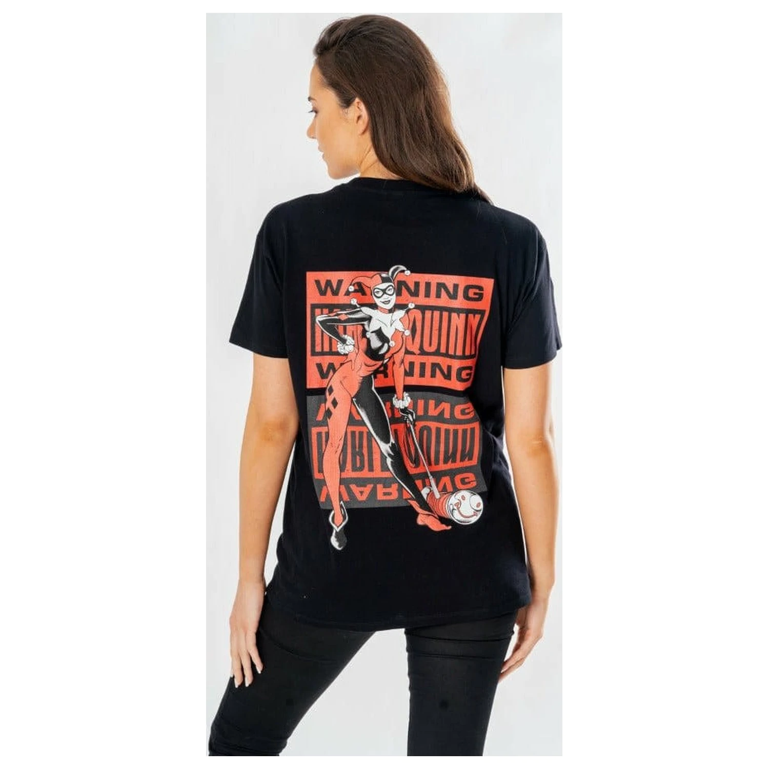 DC Comics tričko Harley Quinn Front Back Warning fotografii produktu