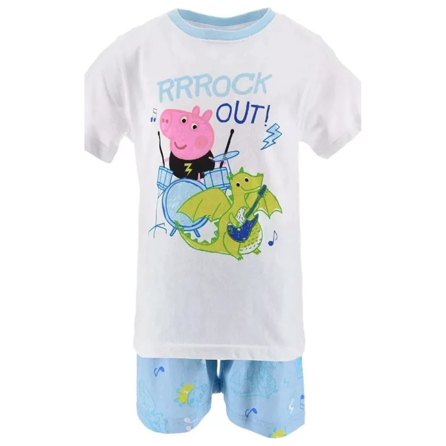 Peppa Pig Rock Out Bílé dětské krátké pyžamo fotografii produktu