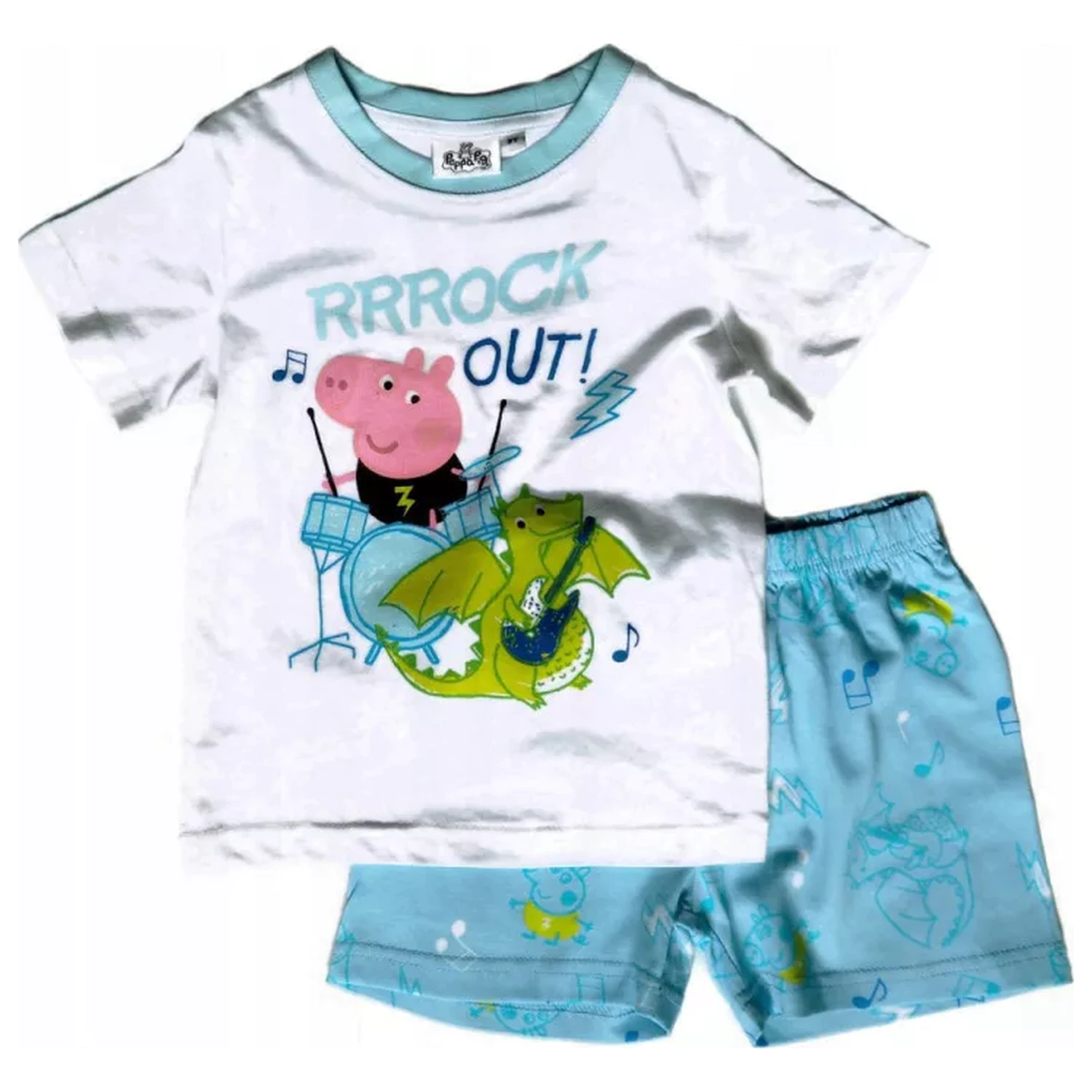 Peppa Pig Rock Out Bílé dětské krátké pyžamo fotografii produktu