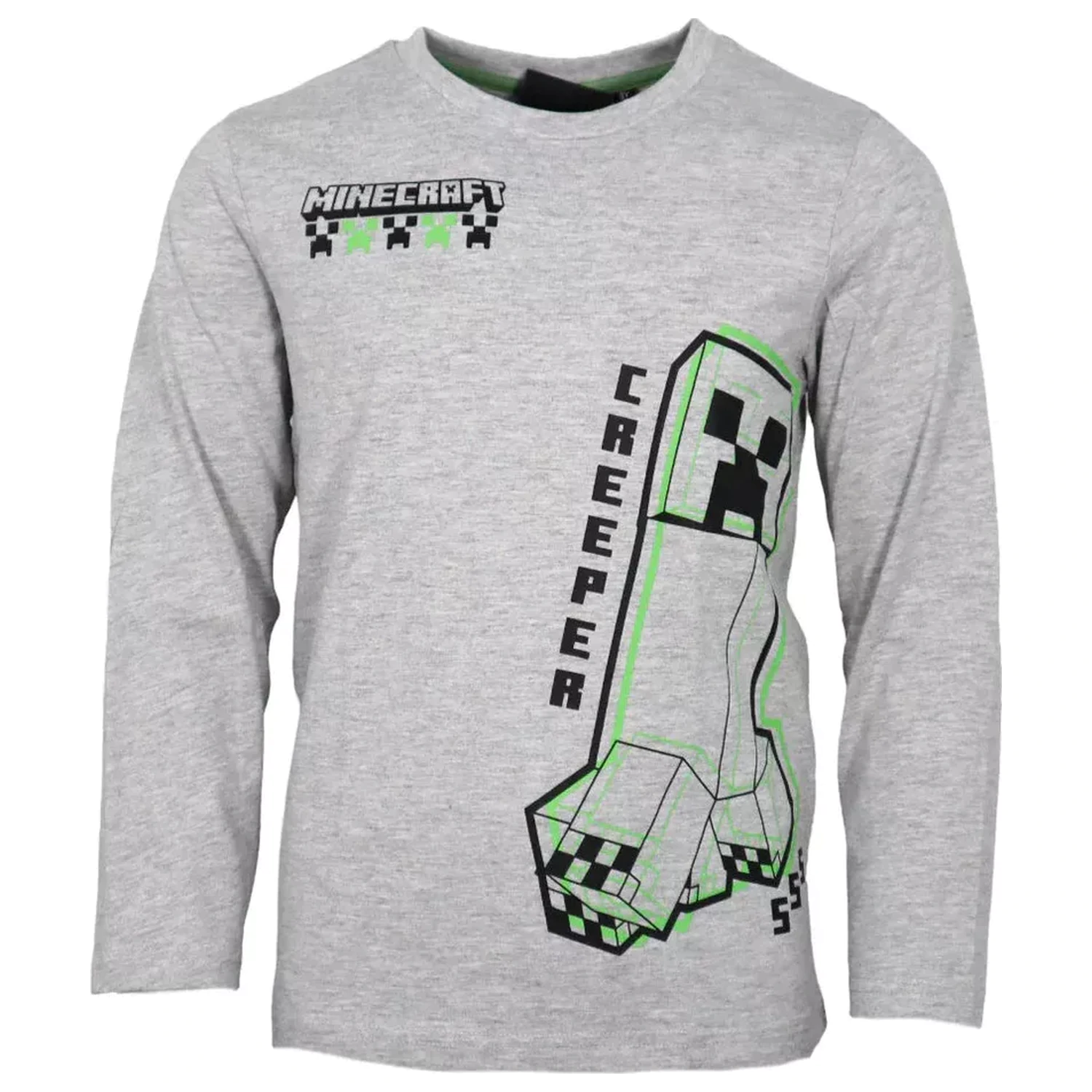 Minecraft Create Grey tričko s dlouhým rukávem, top pro děti fotografii produktu