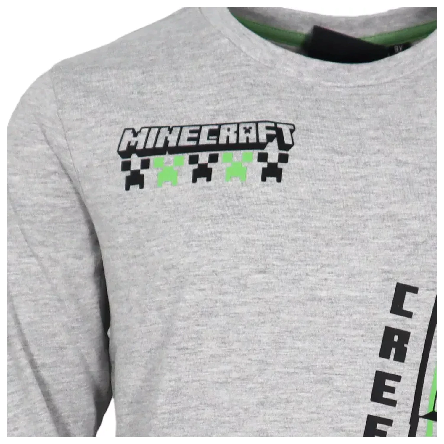 Minecraft Create Grey tričko s dlouhým rukávem, top pro děti fotografii produktu