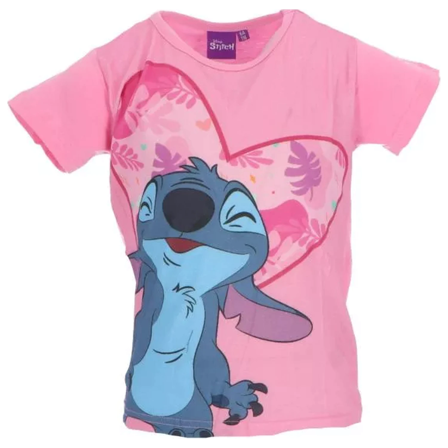 Stitch Fun světle růžové dětské tričko s krátkým rukávem fotografii produktu