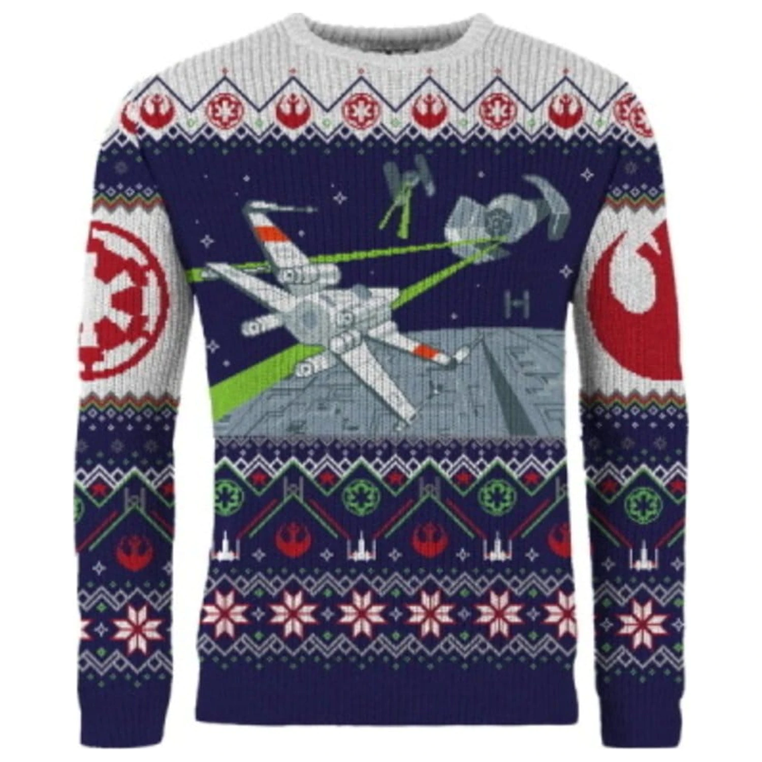 Star Wars vánoční svetr X-Wing v TIE Fighter fotografii produktu