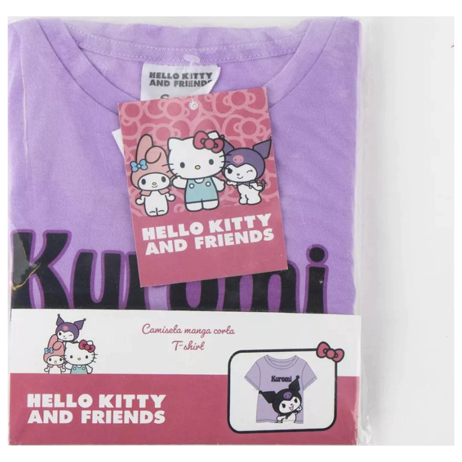 Hello Kitty Kuromi Purple dětské tričko s krátkým rukávem, top fotografii produktu