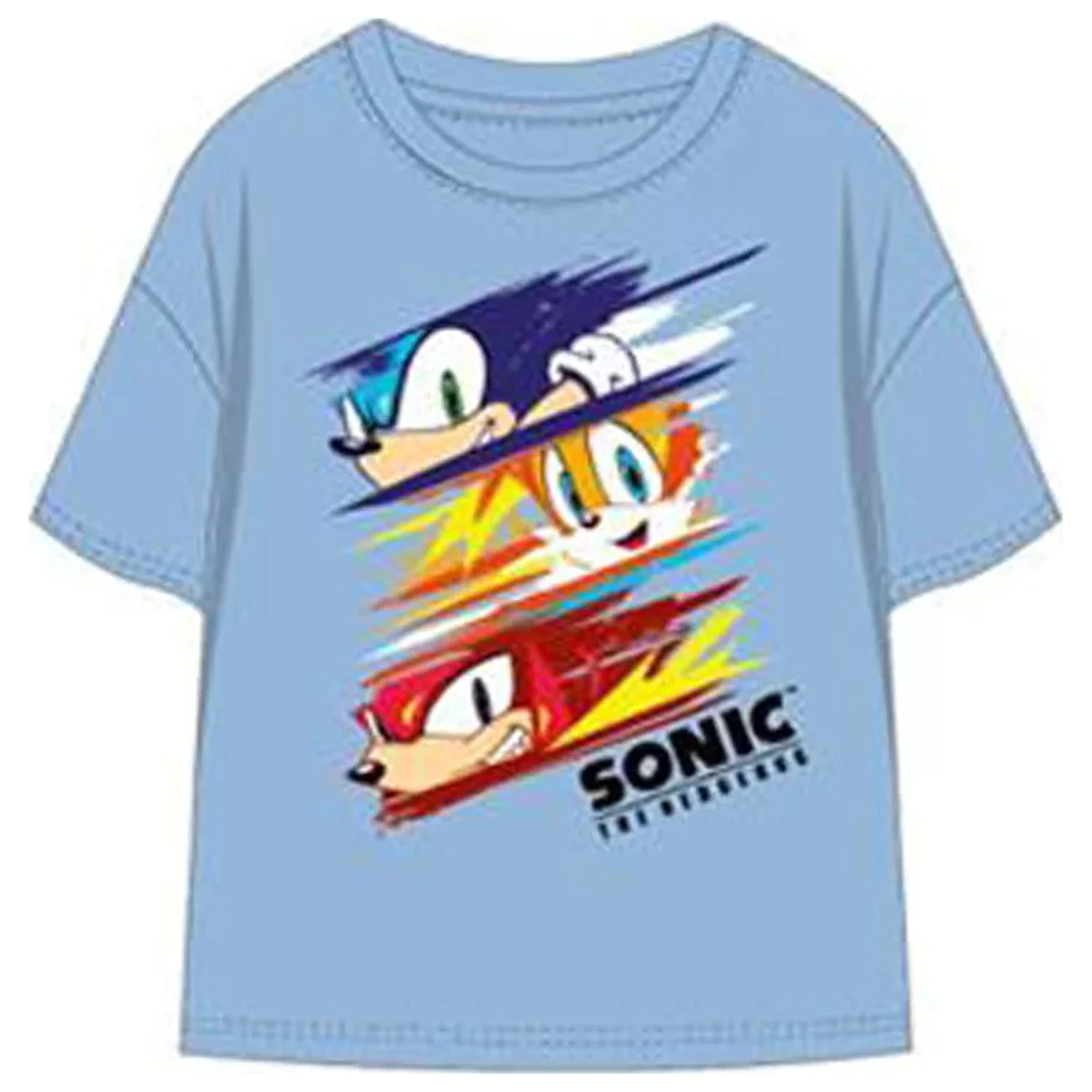 Sonic Speed Rush světle modré dětské tričko s krátkým rukávem, top fotografii produktu