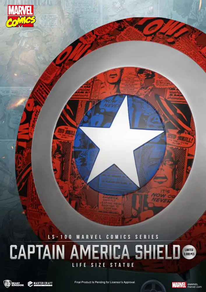Marvel Comics PVC Captain America Štít Socha v životní velikosti 64 cm fotografii produktu