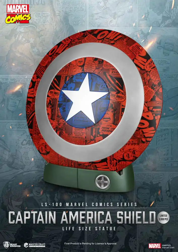 Marvel Comics PVC Captain America Štít Socha v životní velikosti 64 cm fotografii produktu