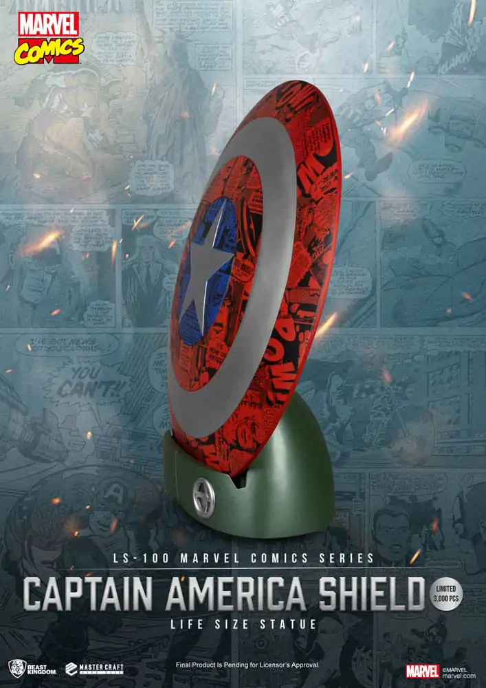 Marvel Comics PVC Captain America Štít Socha v životní velikosti 64 cm fotografii produktu