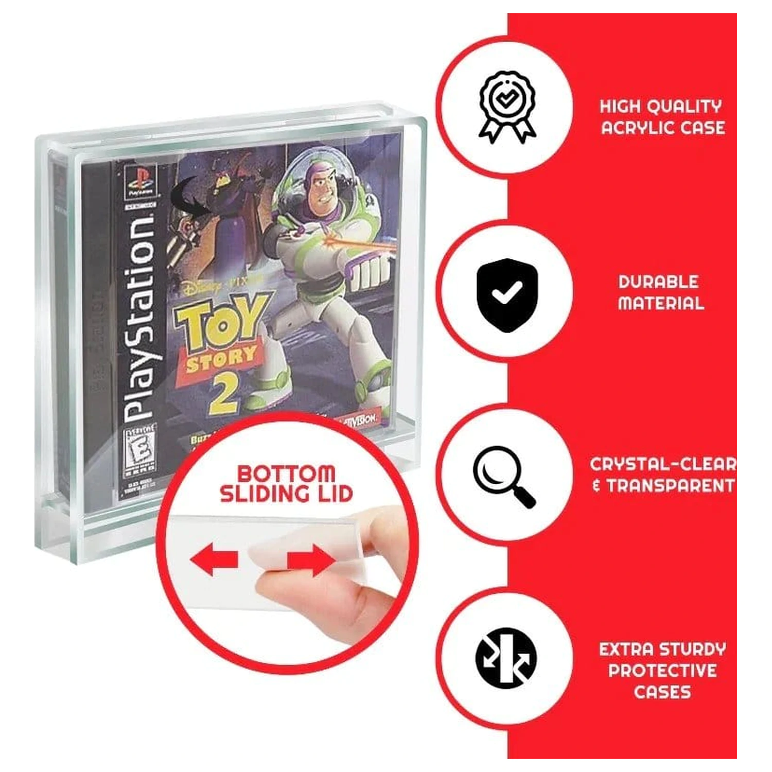 Akrylové pouzdro balení po 2 kusech pro PlayStation 1 fotografii produktu