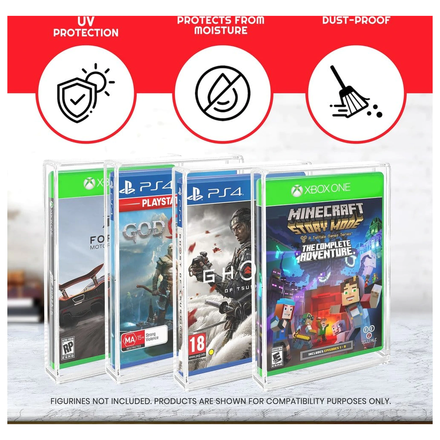 Akrylové pouzdro 2-Pack pro PS3/PS4/Blu-Ray/XBOX One fotografii produktu