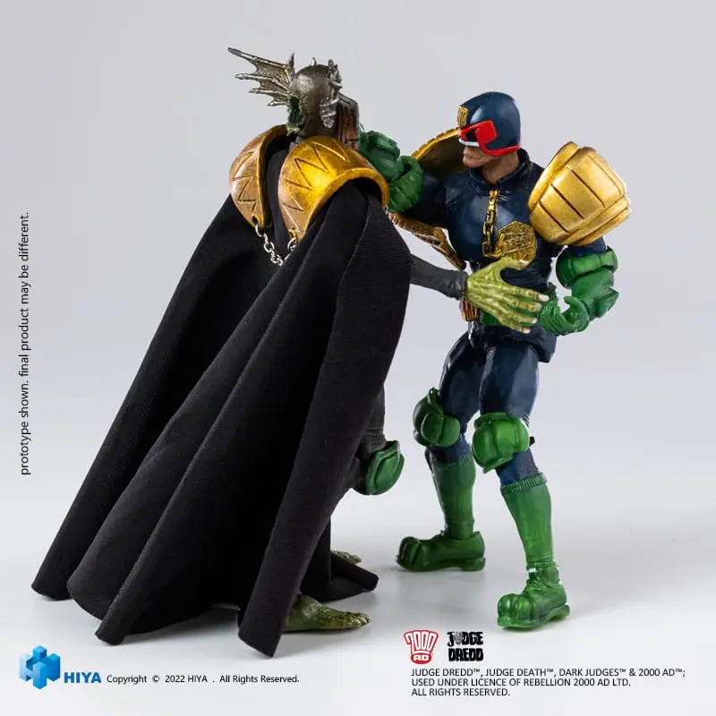 2000 AD Exquisite Mini akční figurka 1/18 Judge Dredd Gaze Into The Fist of Dredd 10 cm fotografii produktu