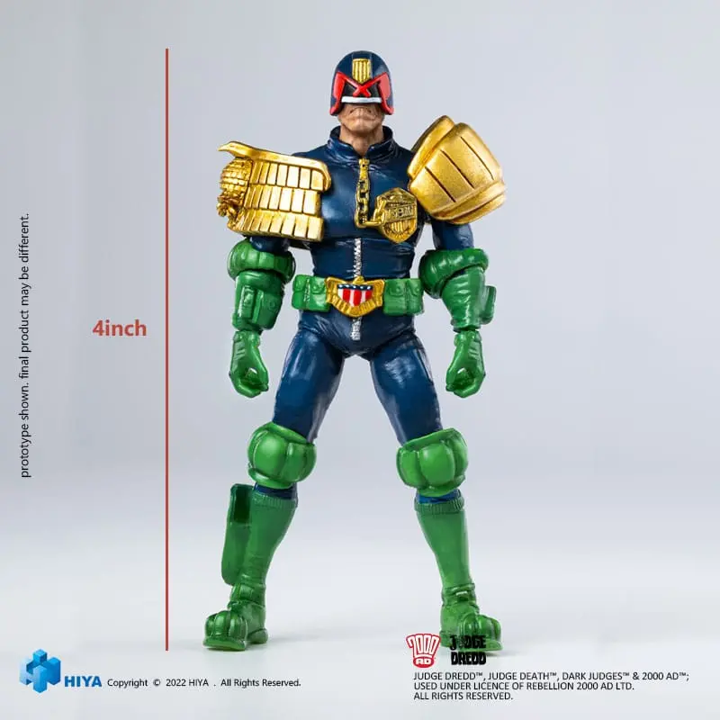 2000 AD Exquisite Mini akční figurka 1/18 Judge Dredd Gaze Into The Fist of Dredd 10 cm fotografii produktu