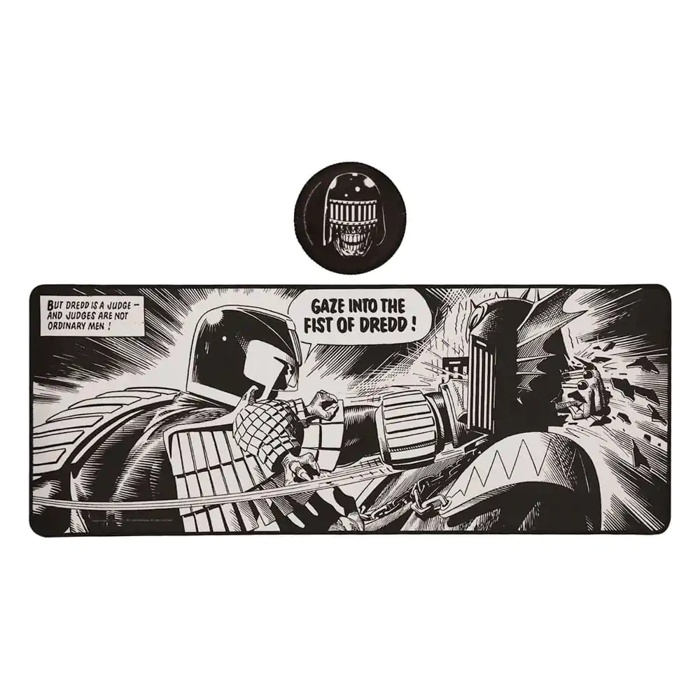 2000 AD podložka na stůl a sada podtácků Judge Dredd fotografii produktu