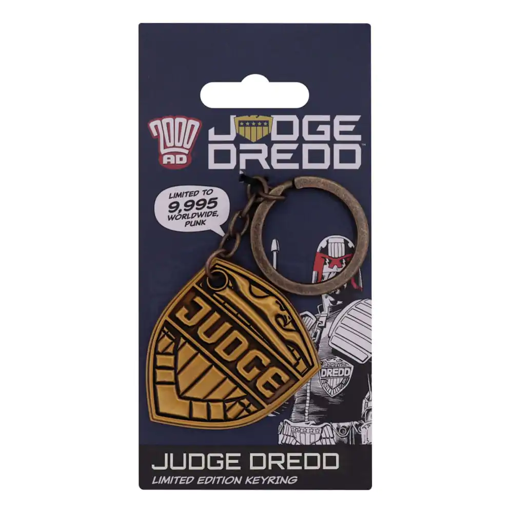 2000 AD Klíčenka Judge Dredd Odznak Limitovaná edice fotografii produktu
