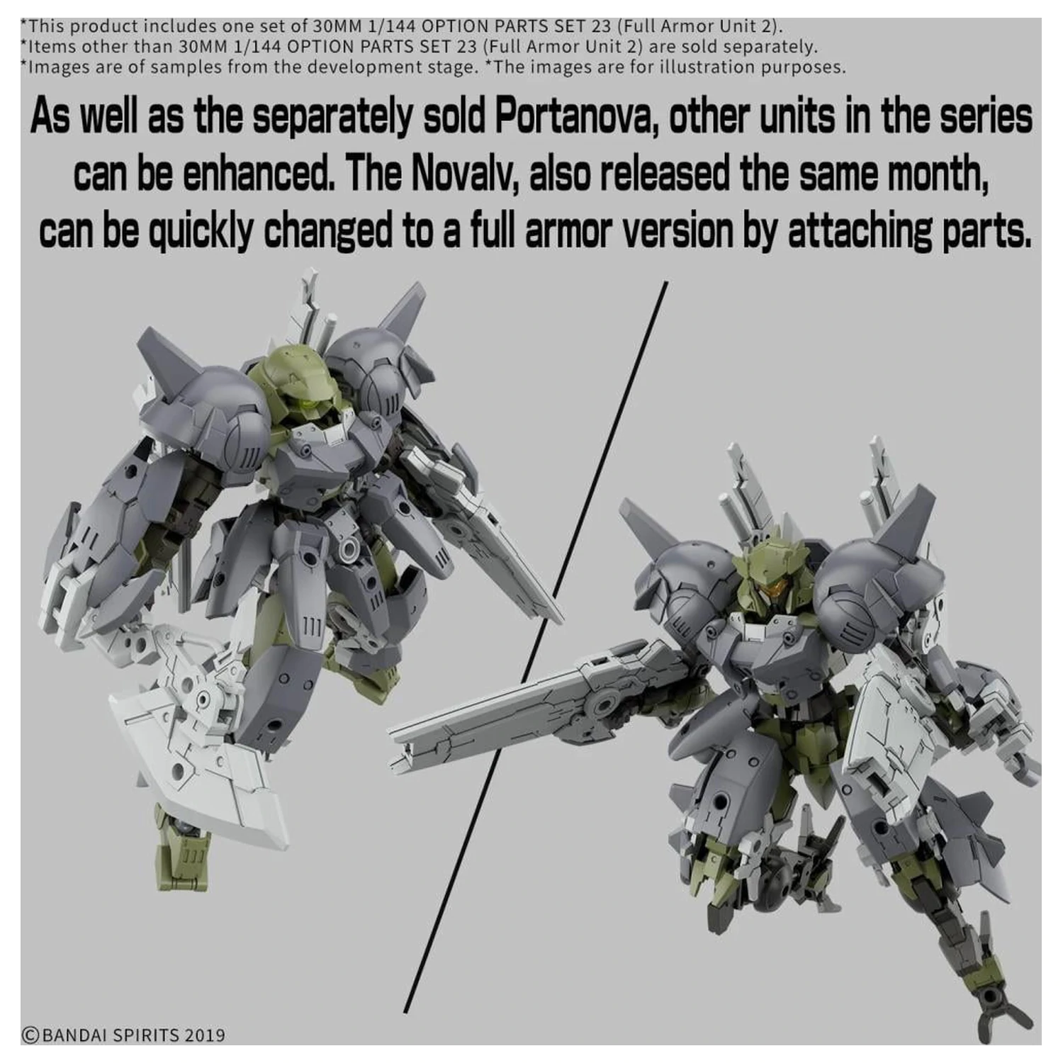 30MM 1/144 sada volitelných dílů 23 (Full Armor Unit 2) Model Kit fotografii produktu
