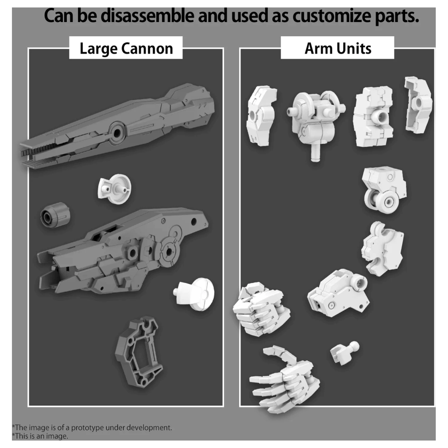 30mm 1/144 sada volitelných dílů 11 (velké dělo/jednotka paže) Model Kit fotografii produktu