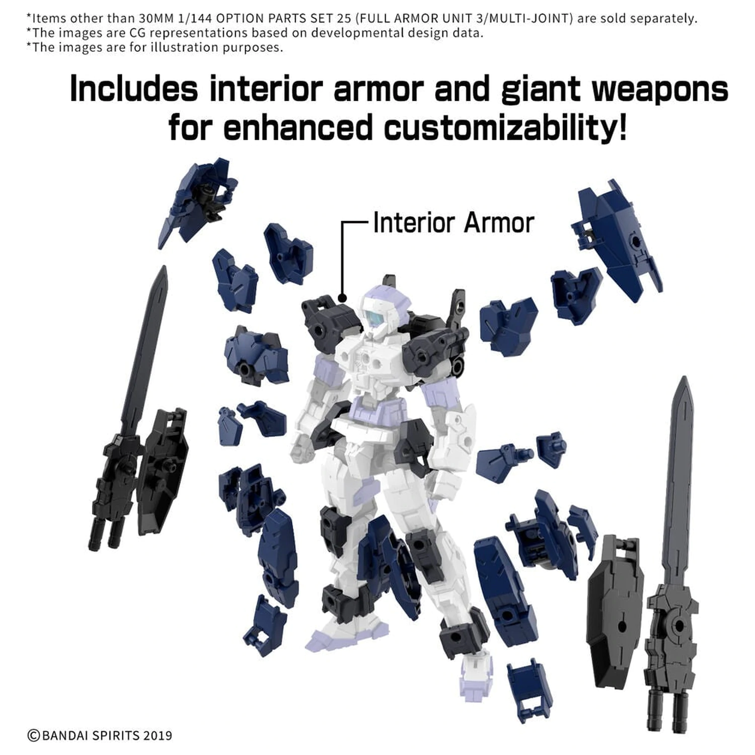 30MM 1/144 Option Parts Set 25 Full Armor Unit 3 Multi-Joint Accessory Set 30 Minutes Missions fotografii produktu