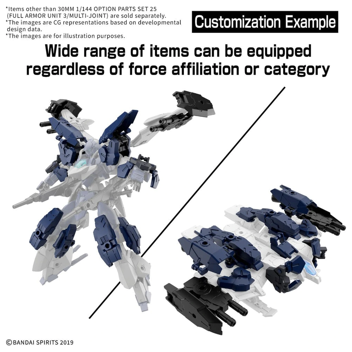 30MM 1/144 Option Parts Set 25 Full Armor Unit 3 Multi-Joint Accessory Set 30 Minutes Missions fotografii produktu