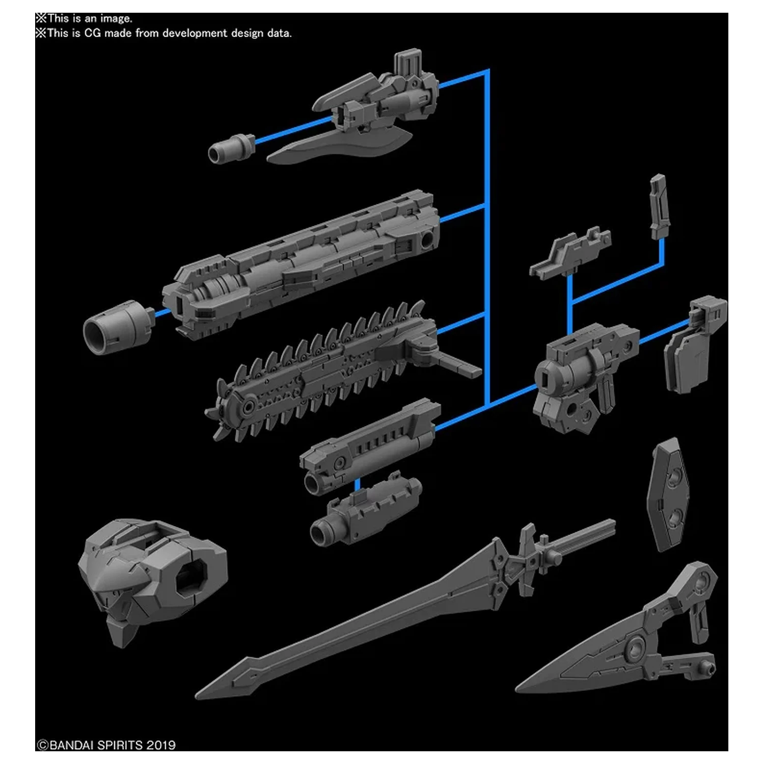 30MM 1/144 Option Weapon 1 pro Rabiot - stavebnice fotografii produktu