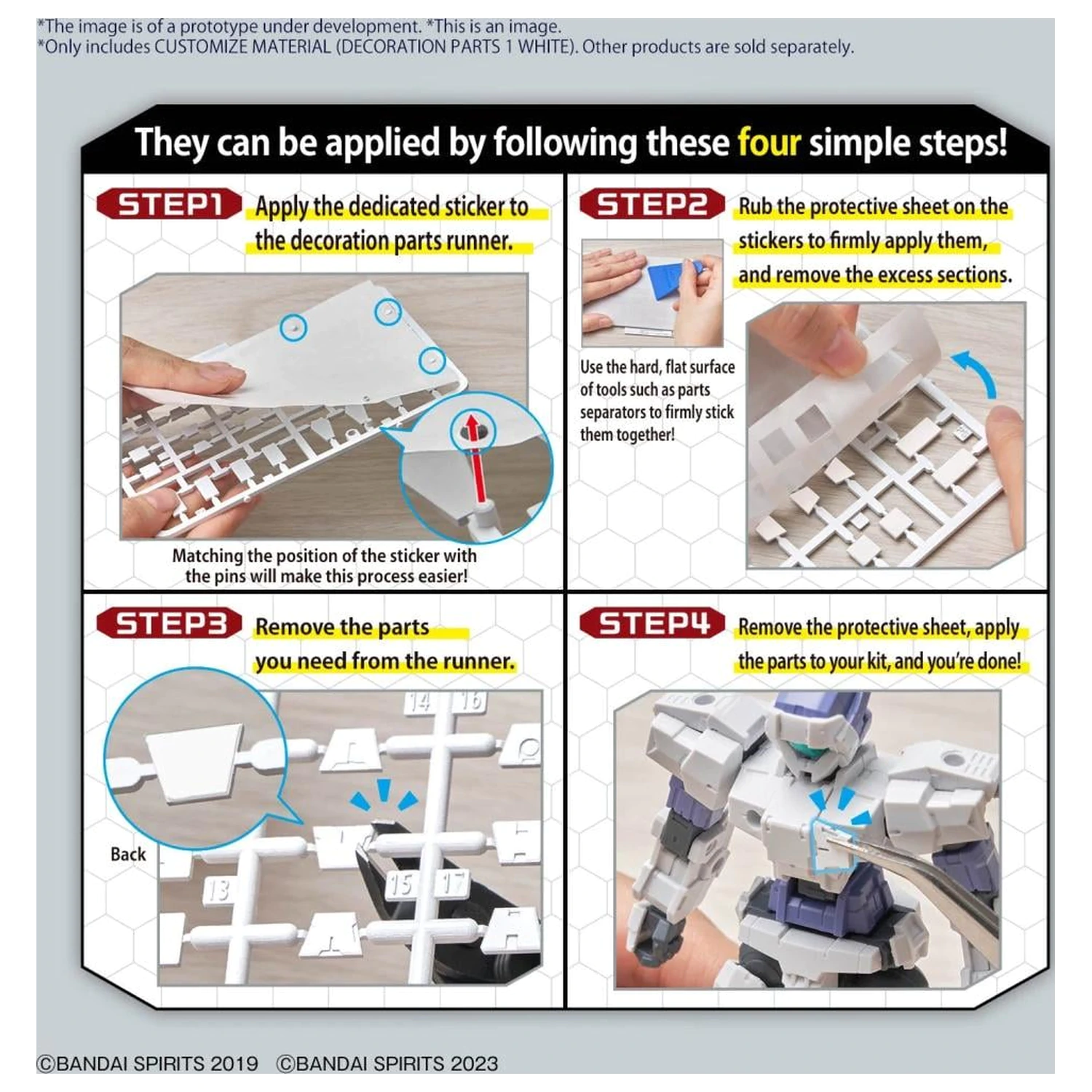 30MM Materiál k přizpůsobení (Dekorační díly 1 Bílá) Model Kit fotografii produktu