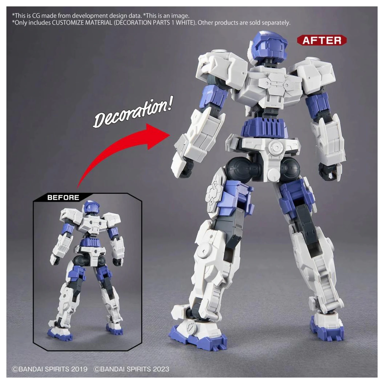 30MM Materiál k přizpůsobení (Dekorační díly 1 Bílá) Model Kit fotografii produktu