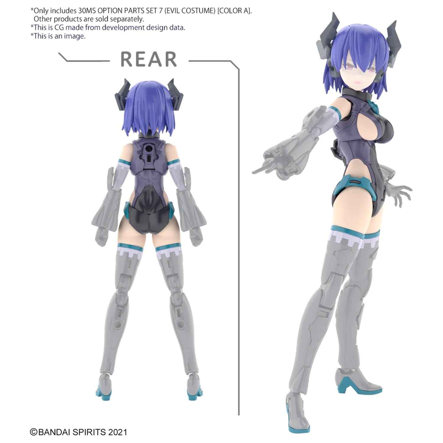 30MS Option Parts Set 7 (Evil Costume) "Color A" Model Kit fotografii produktu