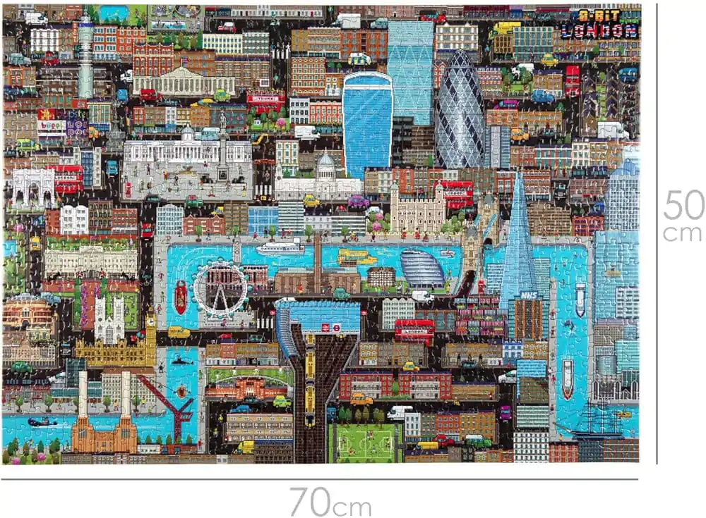 8-Bit Pixel Puzzle Londýn Úroveň 3 1000 dílků fotografii produktu