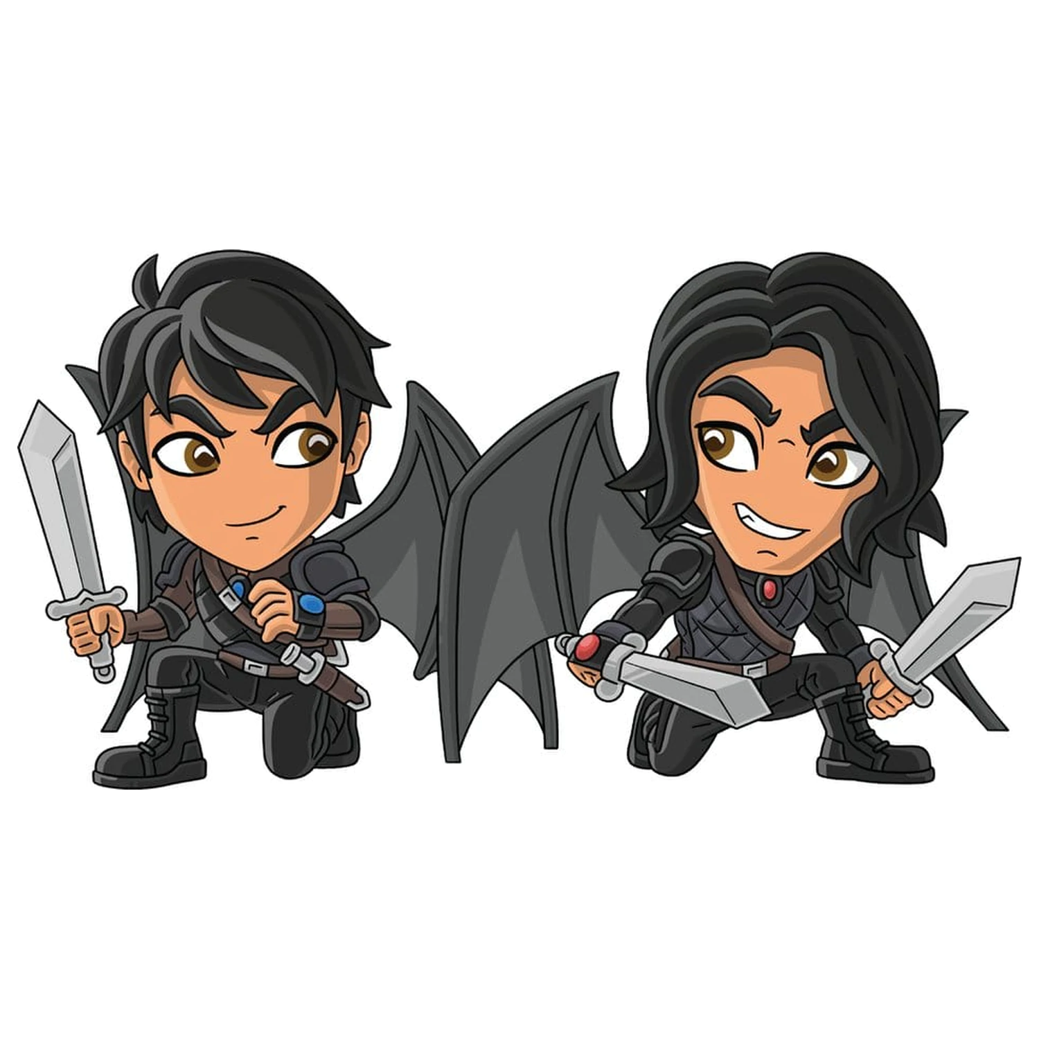 A Court of Thorns and Roses Vinyl Figure Azriel and Cassian 11 cm fotografii produktu