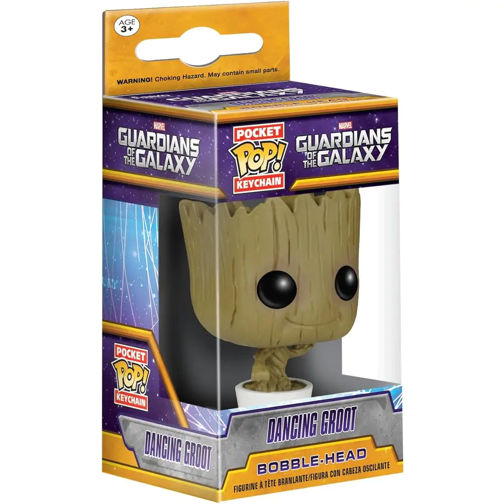 Guardians of the Galaxy Pocket POP! Vinylová klíčenka Dancing Groot 4 cm fotografii produktu