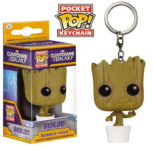 Guardians of the Galaxy Pocket POP! Vinylová klíčenka Dancing Groot 4 cm fotografii produktu