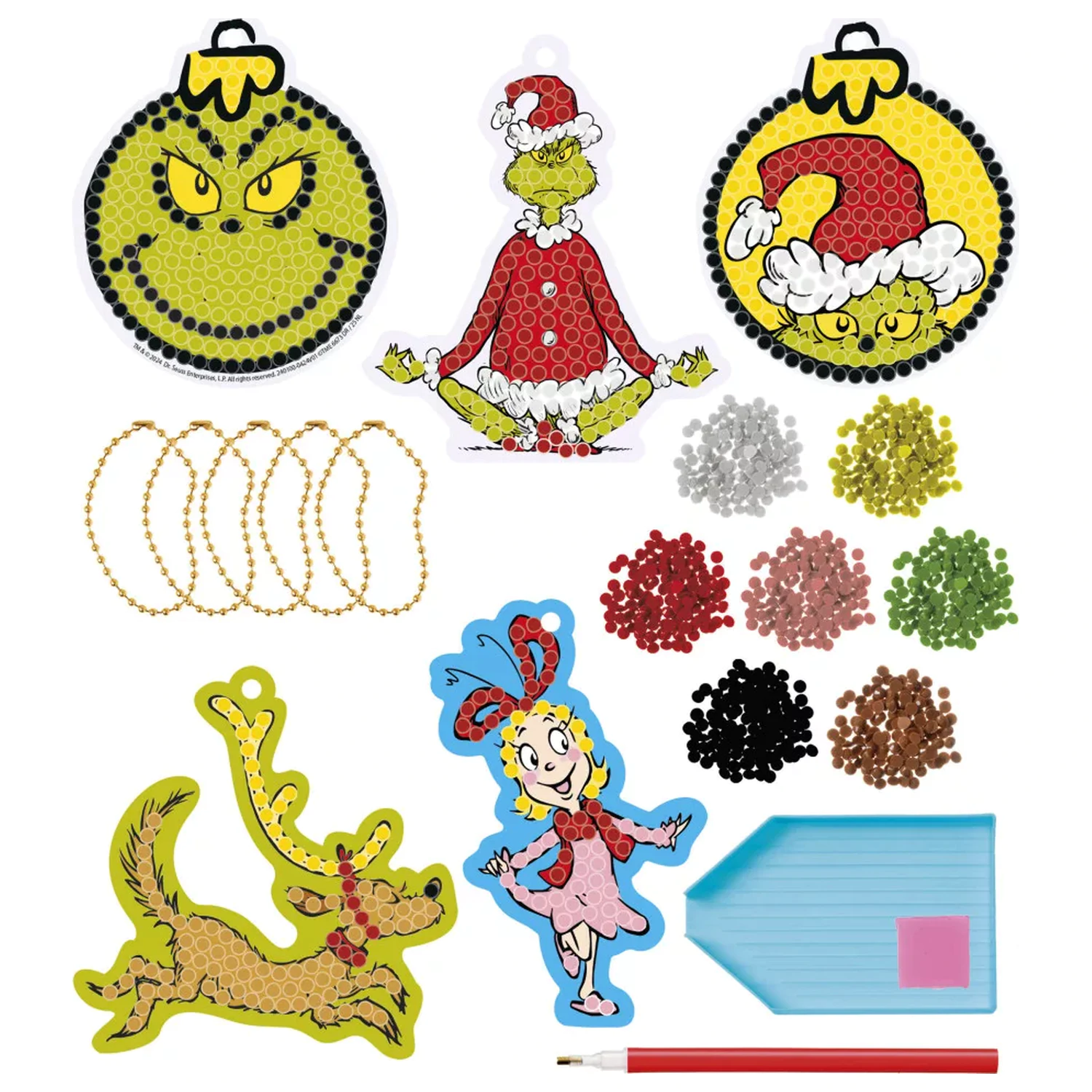 The Grinch Dr. Seuss Diamond Eye sada s ramínkem fotografii produktu