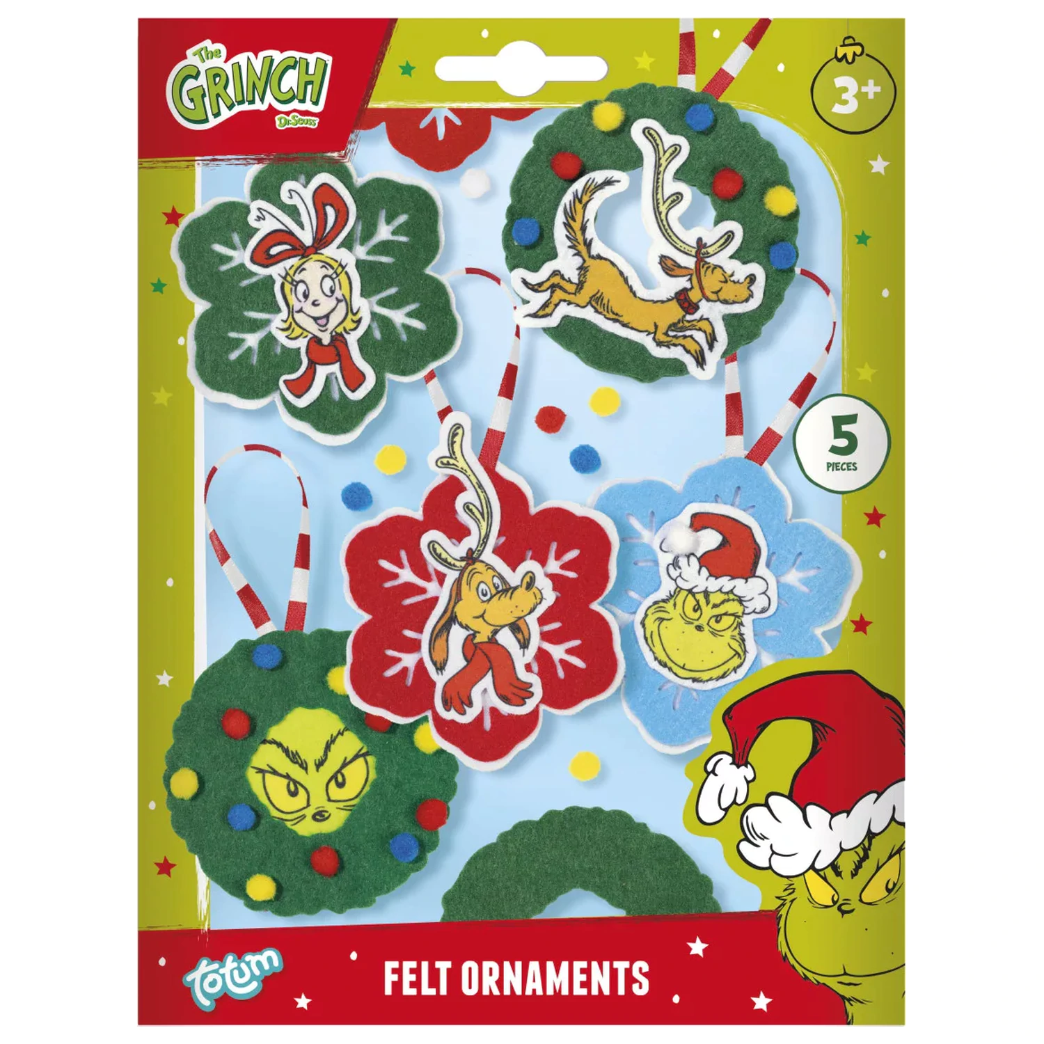 The Grinch Dr. Seuss vánoční ozdoby na stromeček, 5dílná sada fotografii produktu