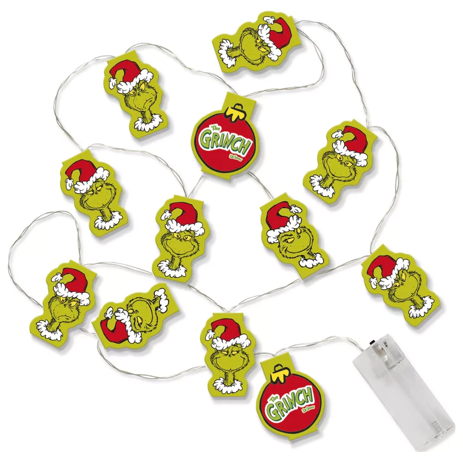 The Grinch Dr Seuss Vánoční LED řetězová světla fotografii produktu