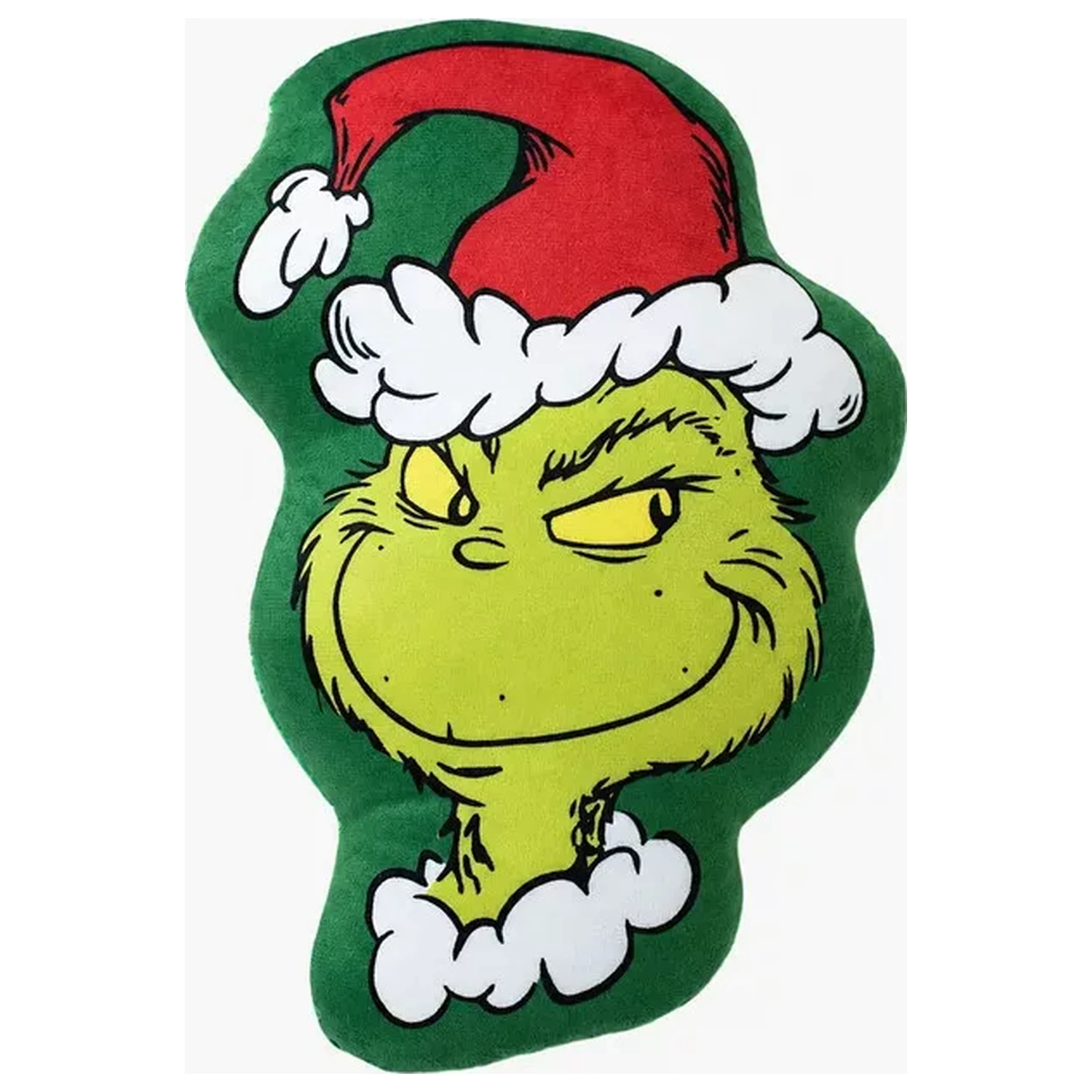The Grinch Green Smile Tvarovaný Dekorační Polštář, 36x23 cm fotografii produktu