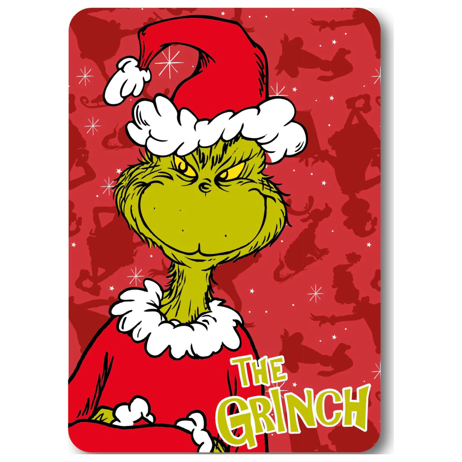 The Grinch červená vánoční fleecová deka 100x140cm fotografii produktu