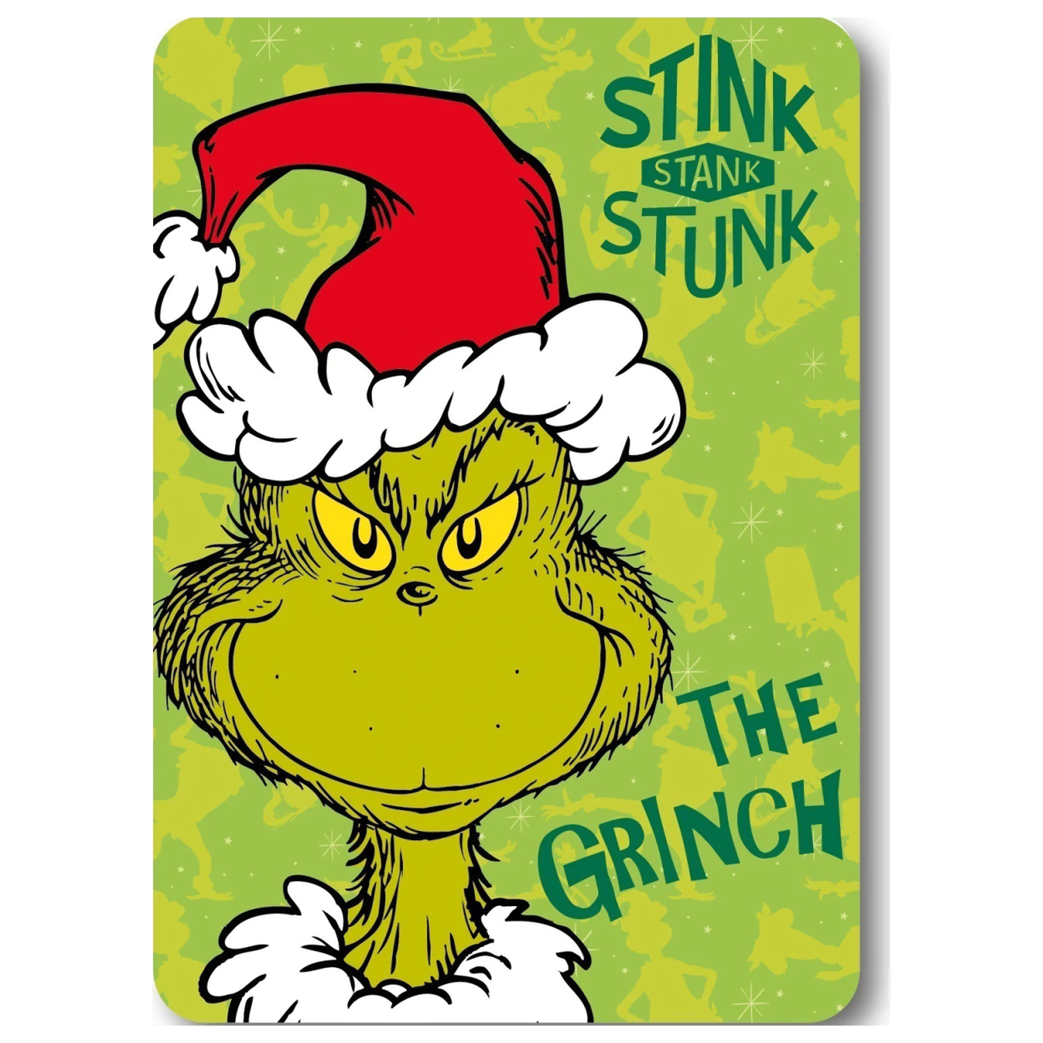 The Grinch Stink Vánoční fleecová deka fotografii produktu