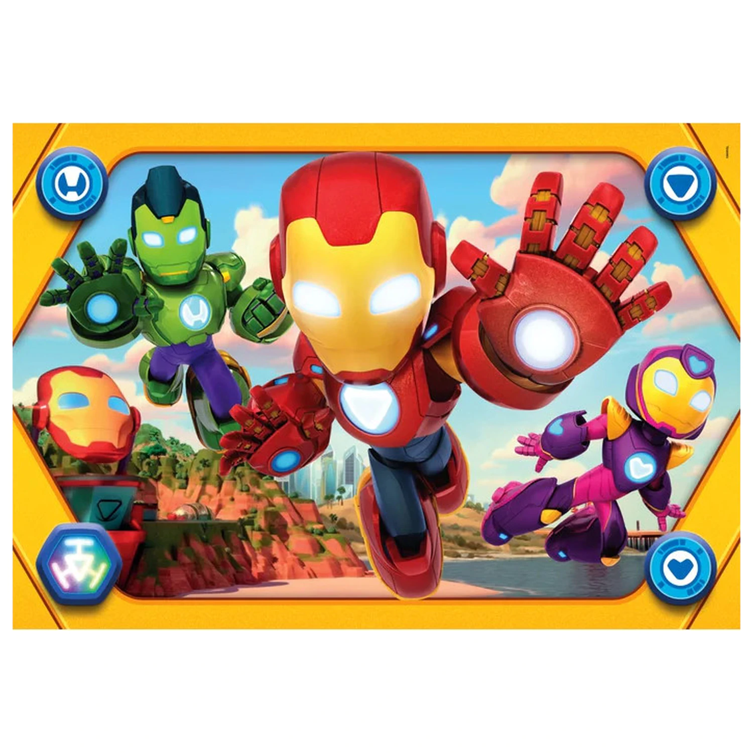 Iron Man and His Super Team Hero Squad 104dílné maxi puzzle fotografii produktu