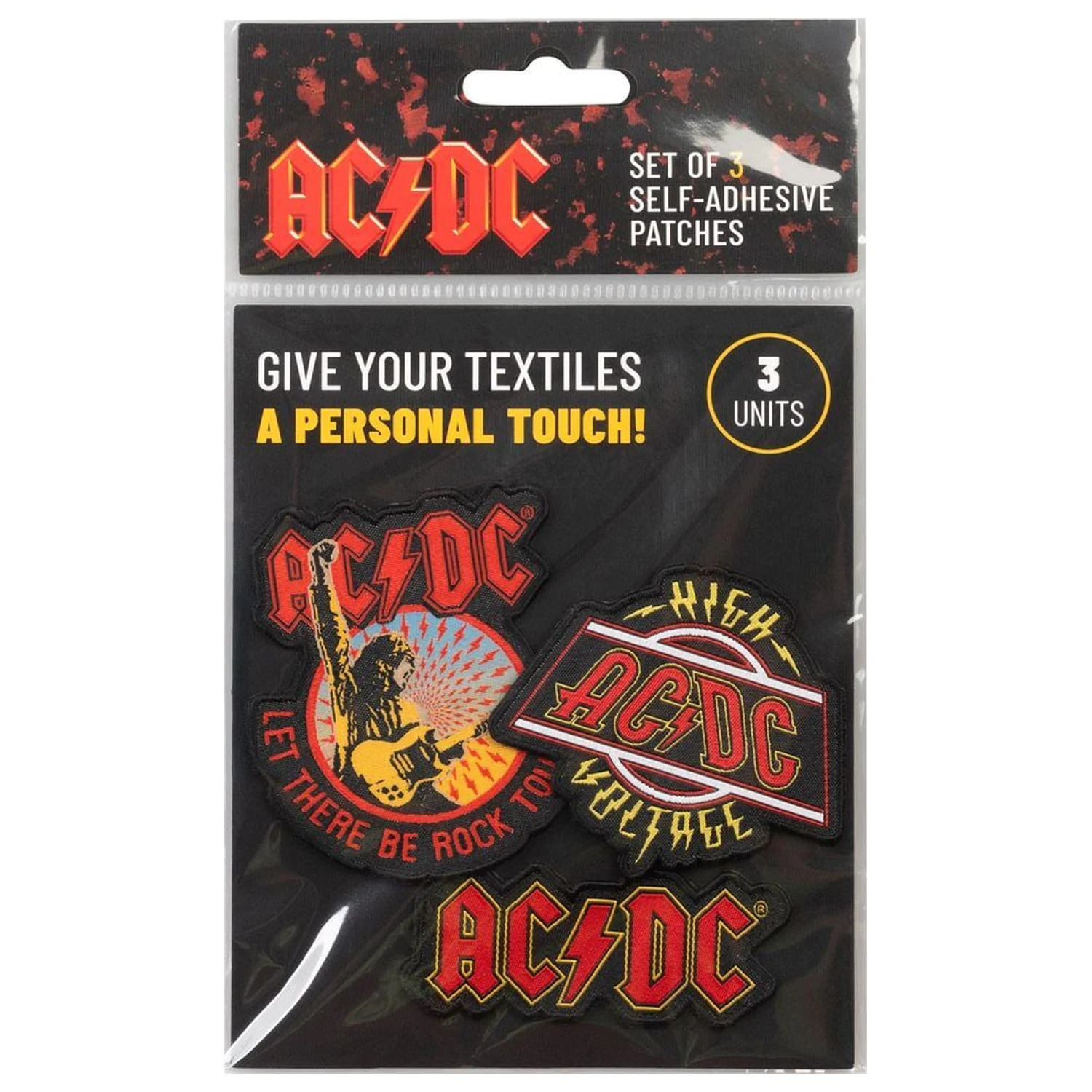 AC/DC sada 3 nášivek fotografii produktu