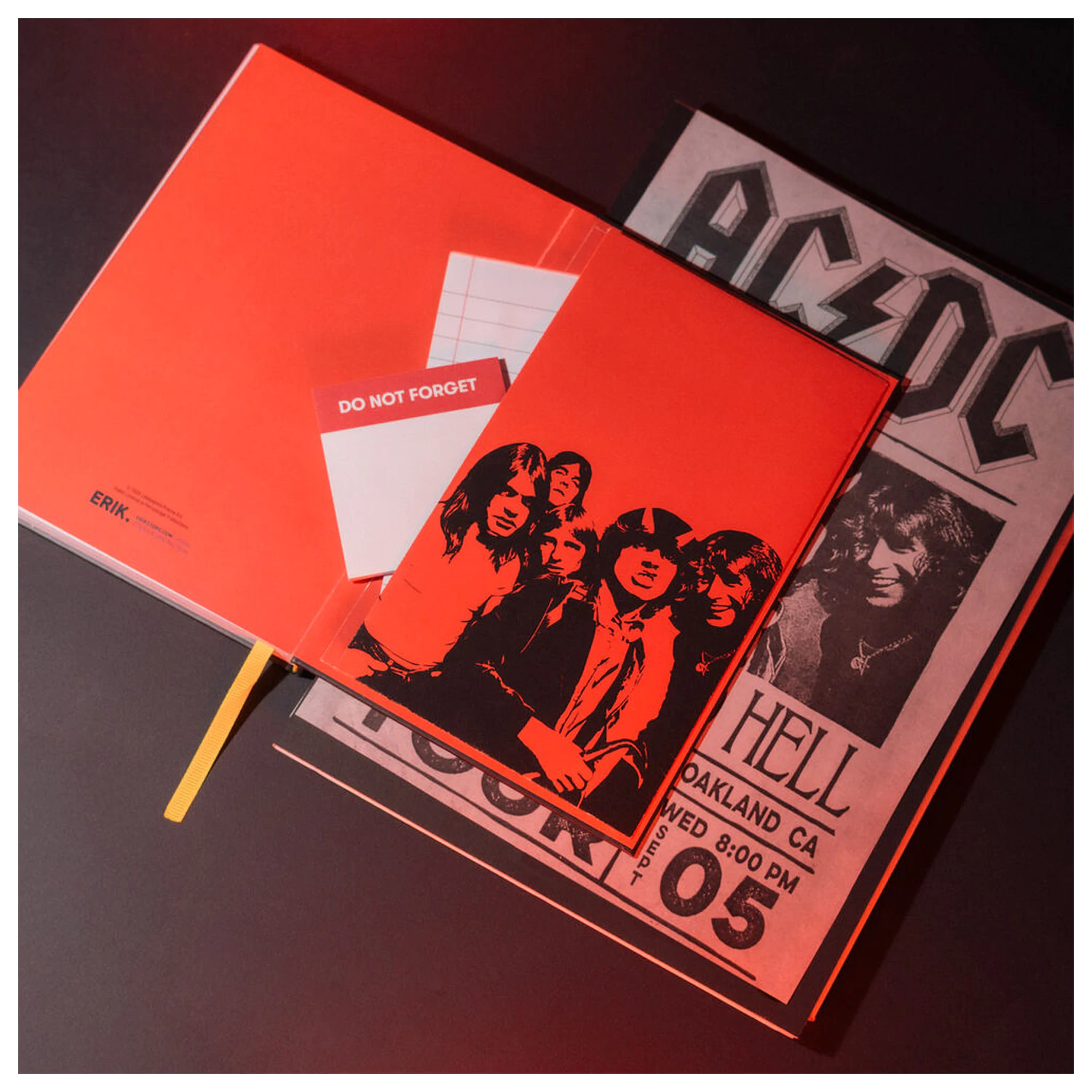 AC/DC prémiový zápisník A5 fotografii produktu