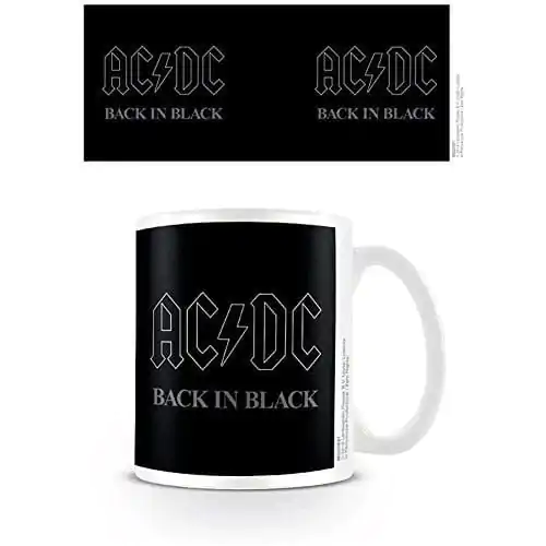AC/DC Hrnek Černý v Černé fotografii produktu