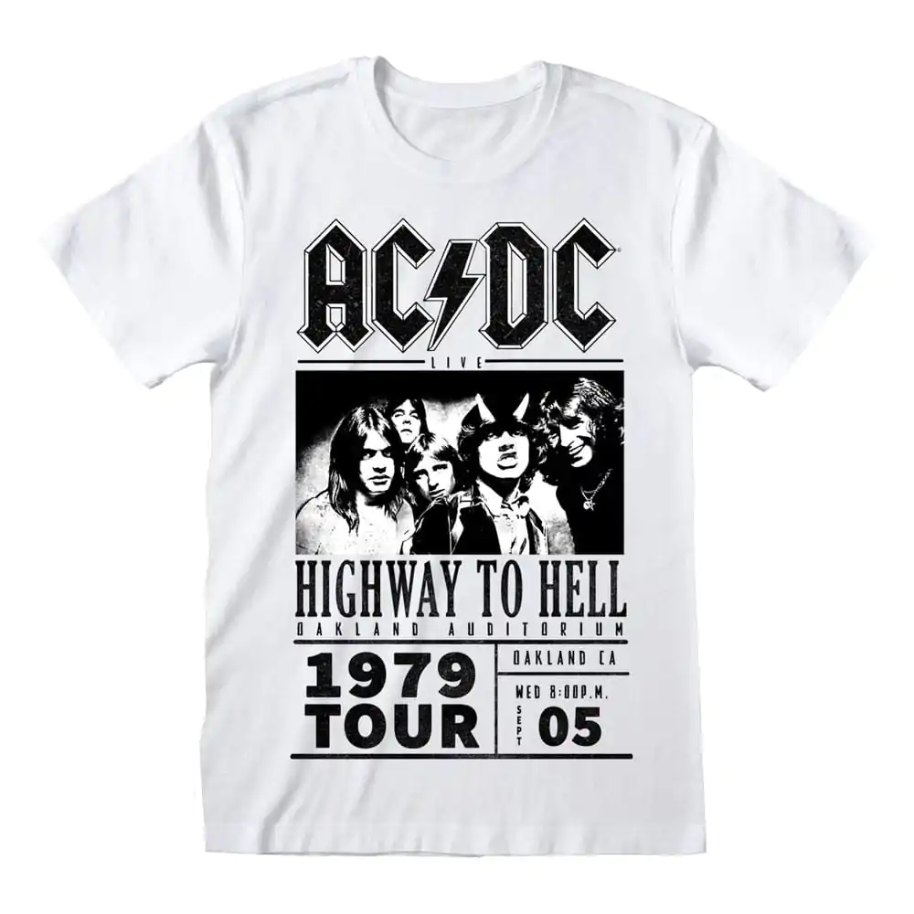 AC/DC Tričko Highway To Hell 1979 Tour Bílá fotografii produktu