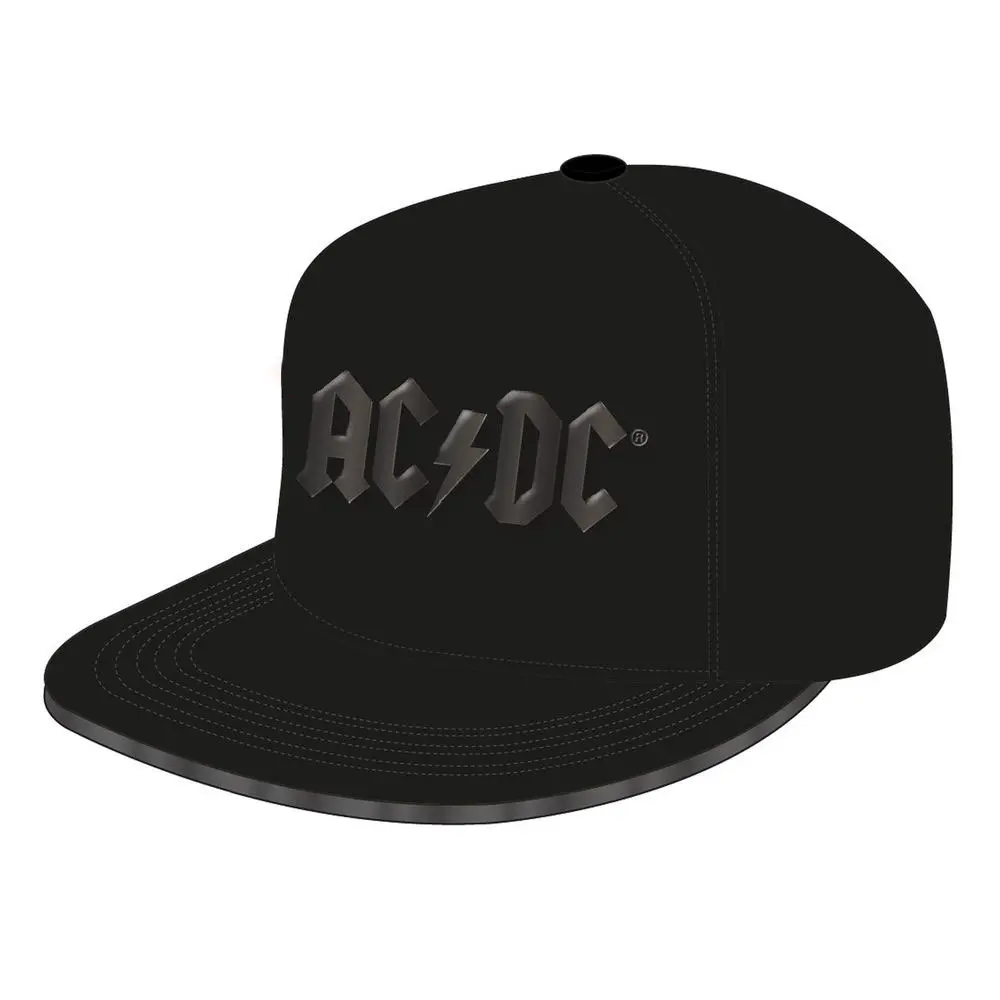 ACDC Snapback kšiltovka s lesklým černým logem fotografii produktu