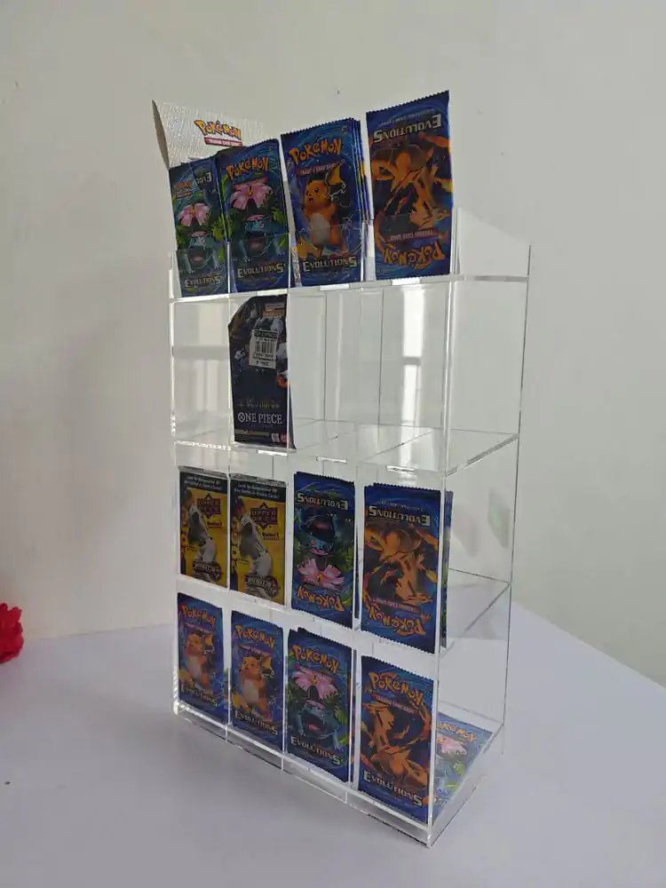 Akrylový pultový display pro boostery sběratelských karet fotografii produktu