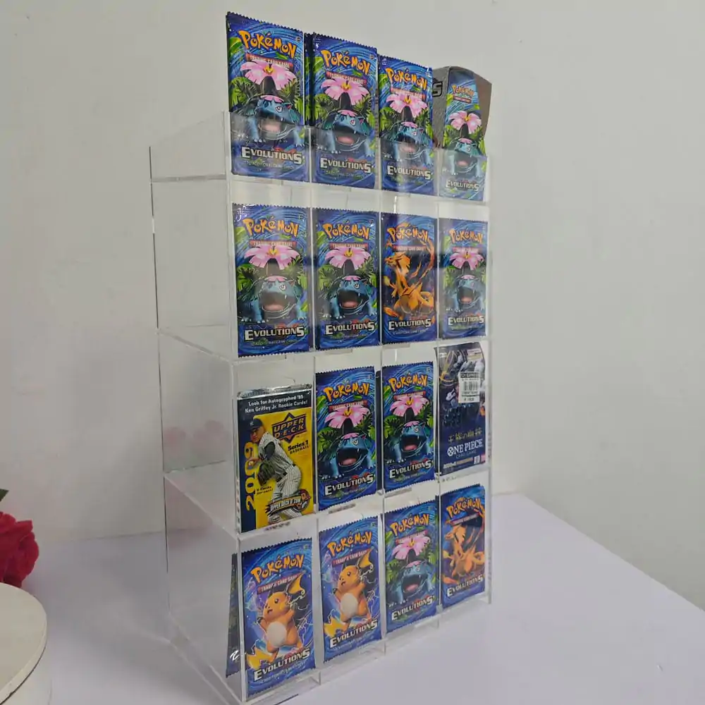 Akrylový pultový display pro boostery sběratelských karet fotografii produktu