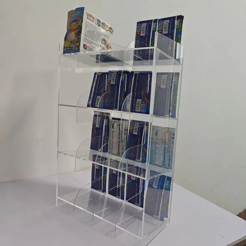 Akrylový pultový display pro boostery sběratelských karet fotografii produktu