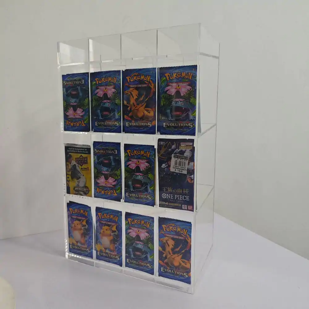 Akrylový pultový display pro boostery sběratelských karet fotografii produktu