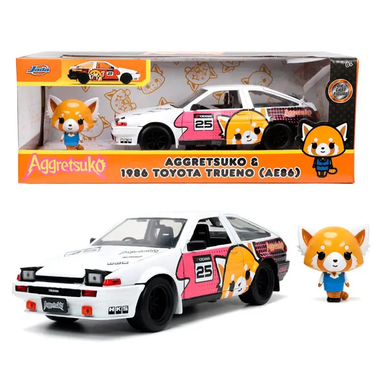 Aggretsuko 1986 Toyota Trueno auto + figurka Retsuko 1:24 fotografii produktu