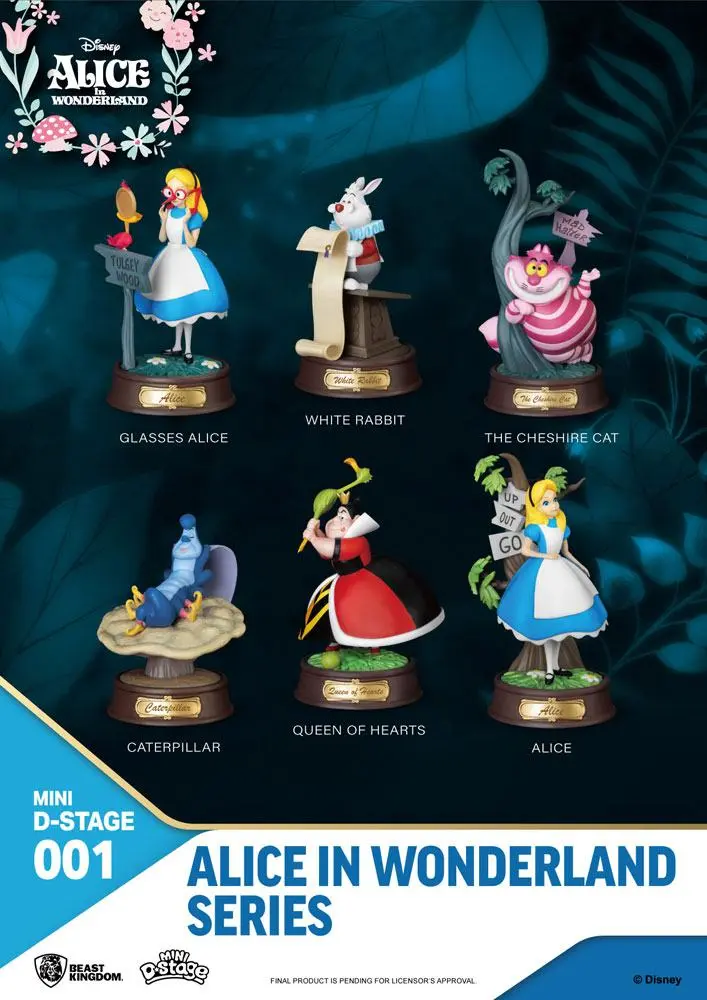 Alice in Wonderland Mini Diorama Stage Sošky 6-balení 10 cm fotografii produktu