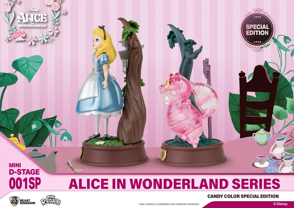 Alice in Wonderland Mini Diorama Stage Sošky 2-pack Candy Color Special Edition 10 cm fotografii produktu